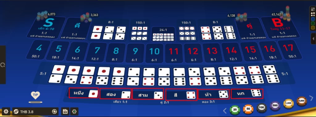 Bet on the symbol of 1 dice easystar คาสิโน